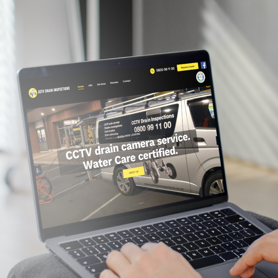 Website, Hosting, Google and Meta Ads and SMM CCTV Drain Inspections Auckland
