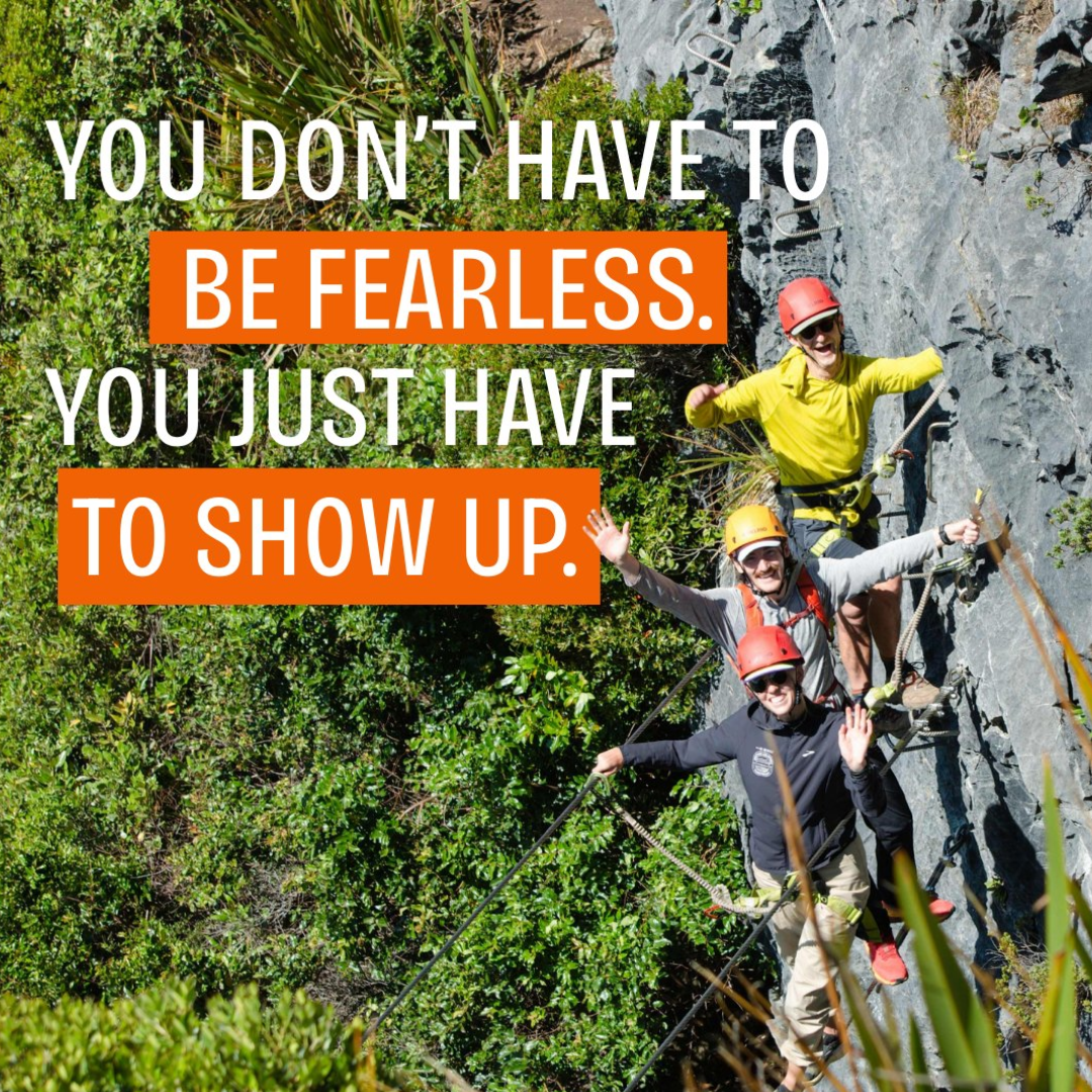 You don't have to be fearless graphic
Motivational social media content created by Snap Marketing for a Nelson Tasman client showing outdoor adventure team on a rock face with bold typography overlay