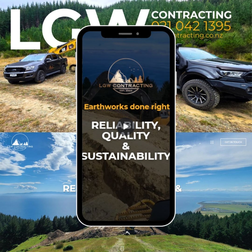 LGW Contracting website before Snap Marketing redesign Nelson New Zealand
