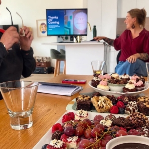 Five local business women at the Dessert Before Dinner marketing workshop in Motueka