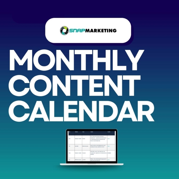 Personalised social media content calendar